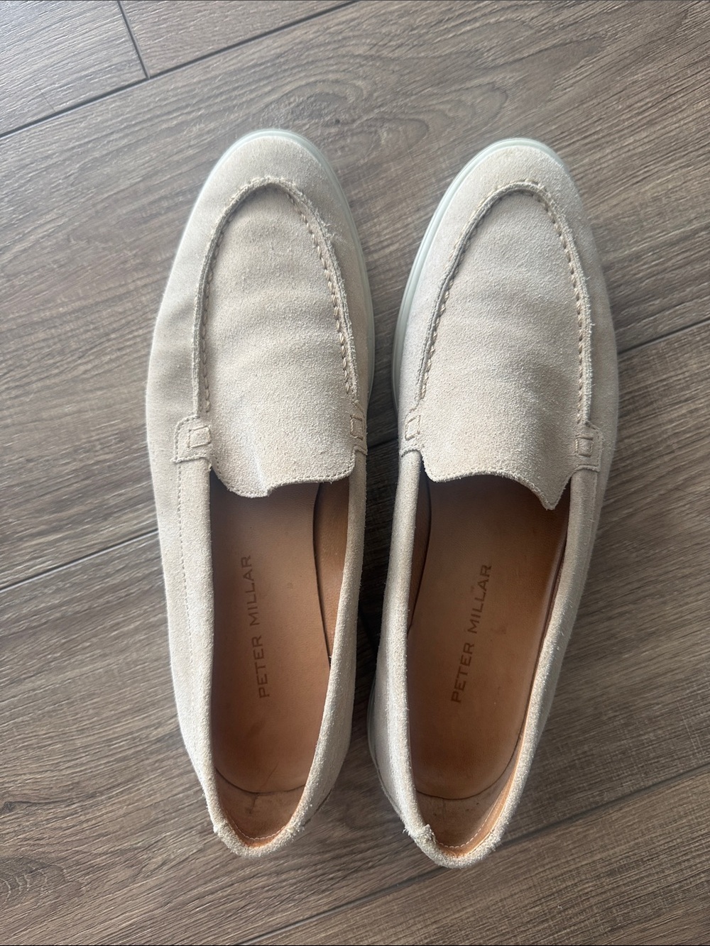 Peter miller beige suede loafers 9.5
